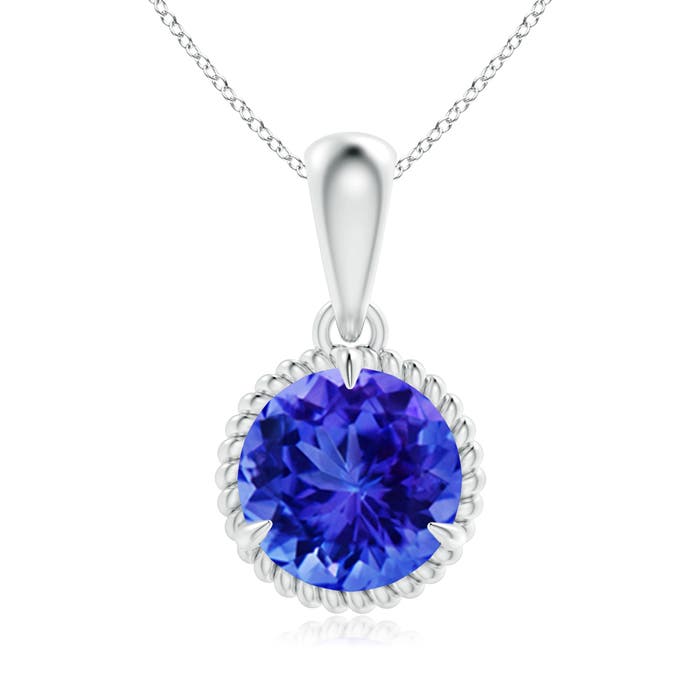 AAA - Tanzanite / 1.8 CT / 14 KT White Gold