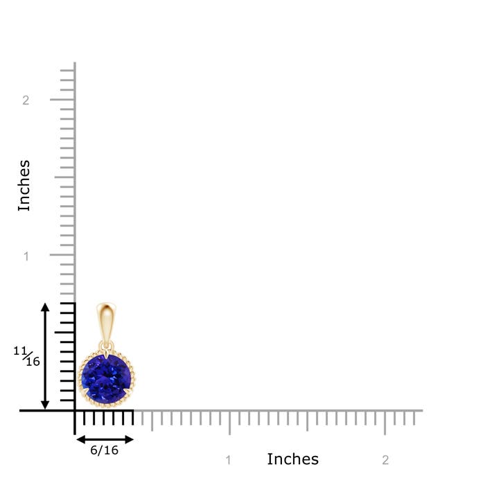 AAAA - Tanzanite / 1.8 CT / 14 KT Yellow Gold