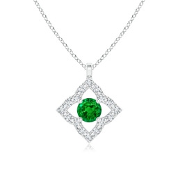 Round Emerald Vintage Inspired Necklaces & Pendants
