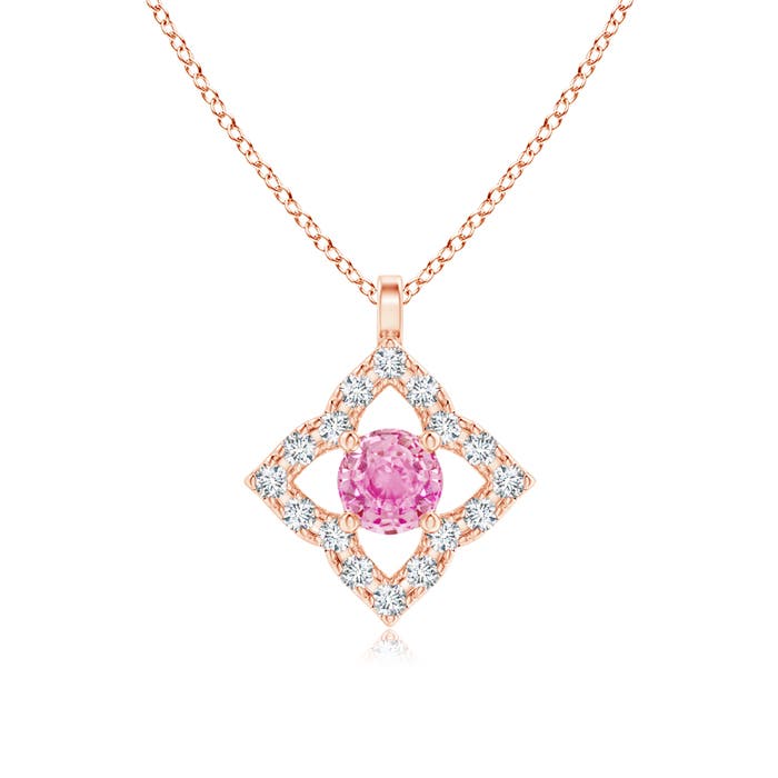 A - Pink Sapphire / 0.22 CT / 14 KT Rose Gold