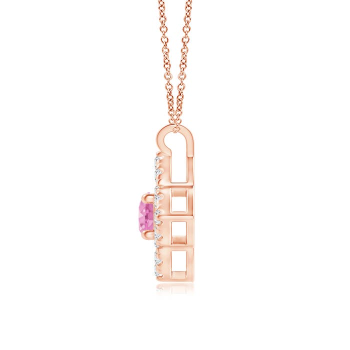 A - Pink Sapphire / 0.22 CT / 14 KT Rose Gold