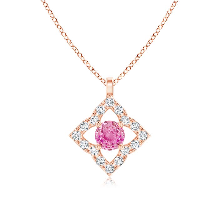 AA - Pink Sapphire / 0.22 CT / 14 KT Rose Gold