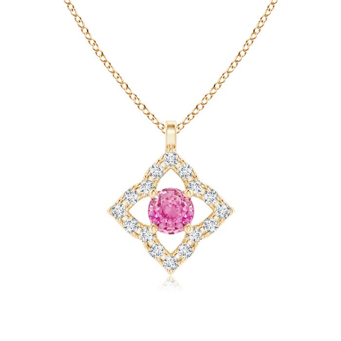 AA - Pink Sapphire / 0.22 CT / 14 KT Yellow Gold