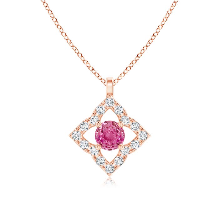 AAA - Pink Sapphire / 0.22 CT / 14 KT Rose Gold