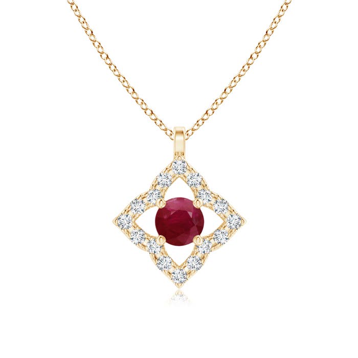 A - Ruby / 0.23 CT / 14 KT Yellow Gold