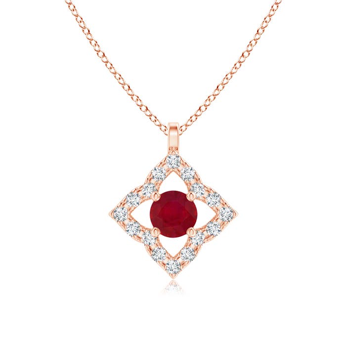 AA - Ruby / 0.23 CT / 14 KT Rose Gold