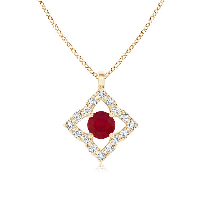 AA - Ruby / 0.23 CT / 14 KT Yellow Gold