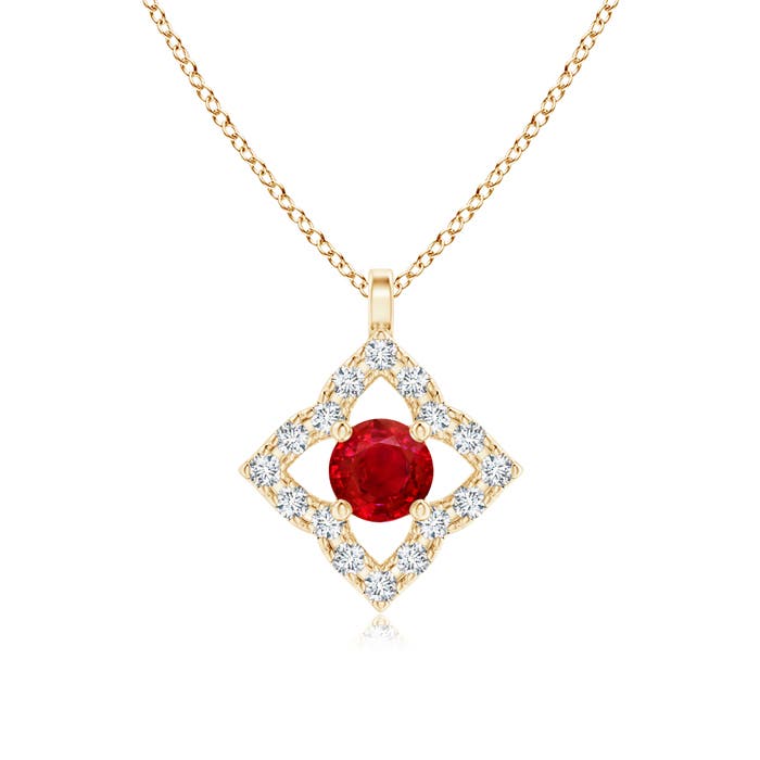 AAA - Ruby / 0.23 CT / 14 KT Yellow Gold