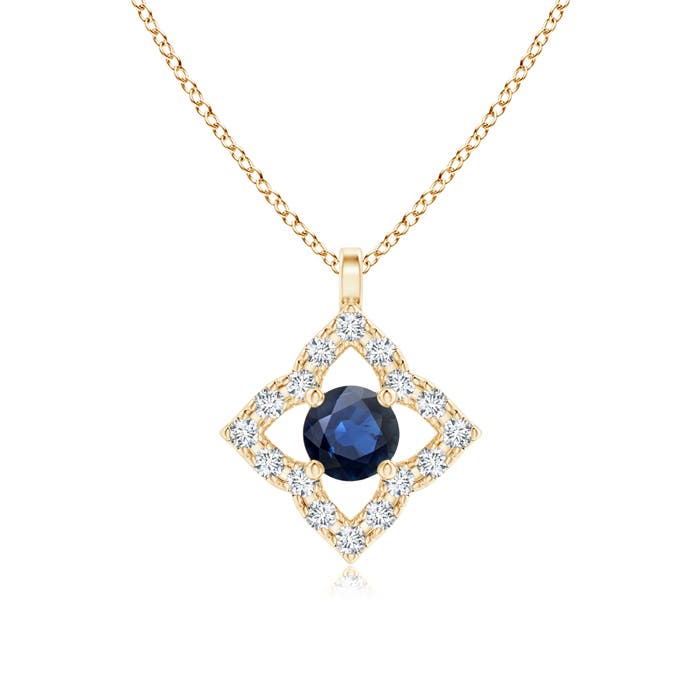 AA - Blue Sapphire / 0.22 CT / 14 KT Yellow Gold