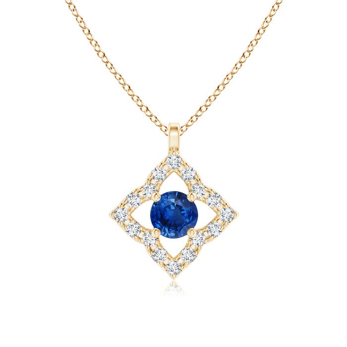 AAA - Blue Sapphire / 0.22 CT / 14 KT Yellow Gold