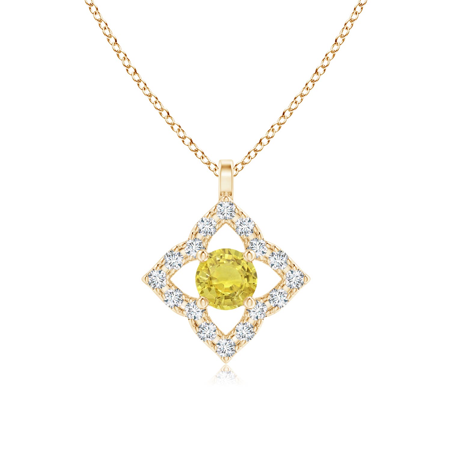 AA - Yellow Sapphire / 0.2 CT / 14 KT Yellow Gold