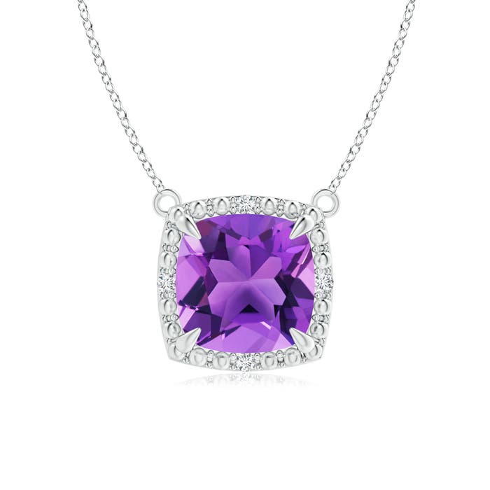 AAA - Amethyst / 1.37 CT / 14 KT White Gold