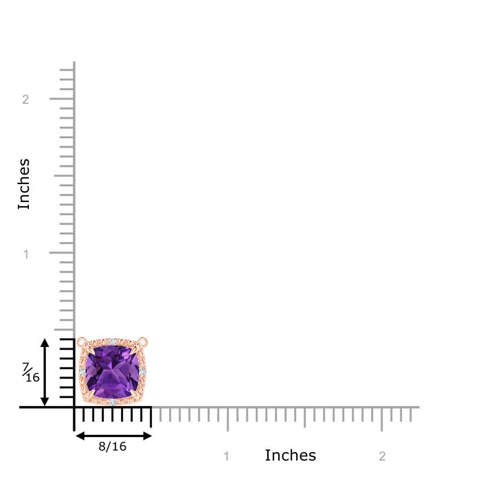 AAAA - Amethyst / 2.23 CT / 14 KT Rose Gold