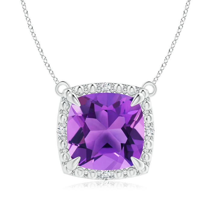 AAA - Amethyst / 3.14 CT / 14 KT White Gold