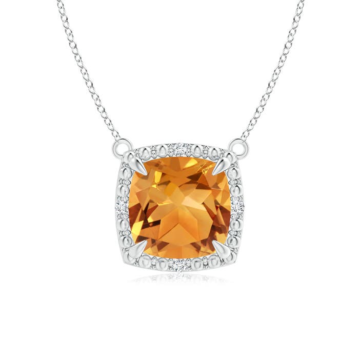 AA - Citrine / 1.42 CT / 14 KT White Gold