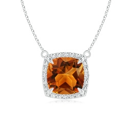 Halo Silver Citrine Necklaces & Pendants