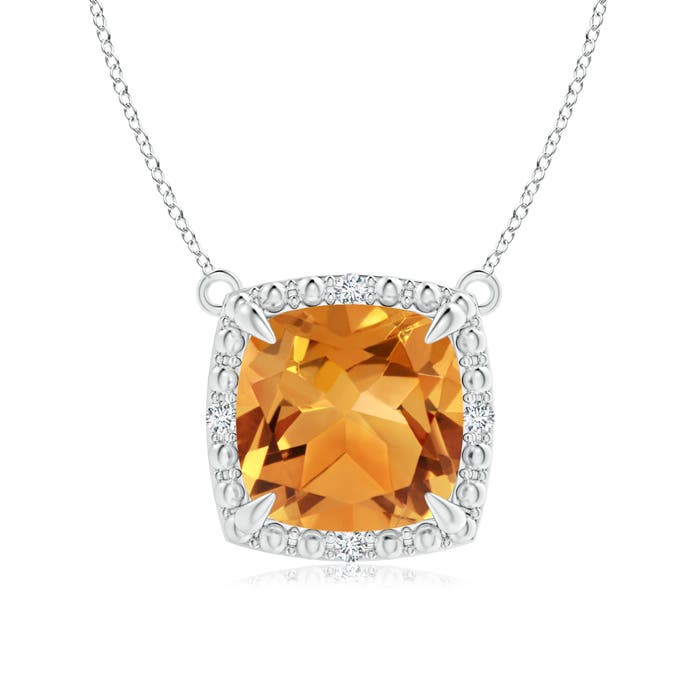 AA - Citrine / 1.93 CT / 14 KT White Gold