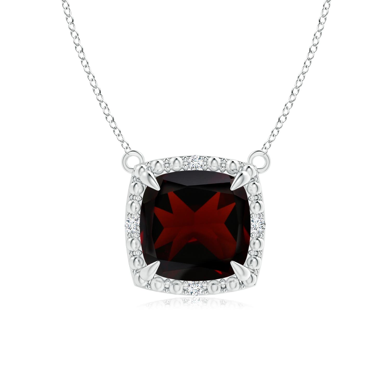 A - Garnet / 1.37 CT / 14 KT White Gold