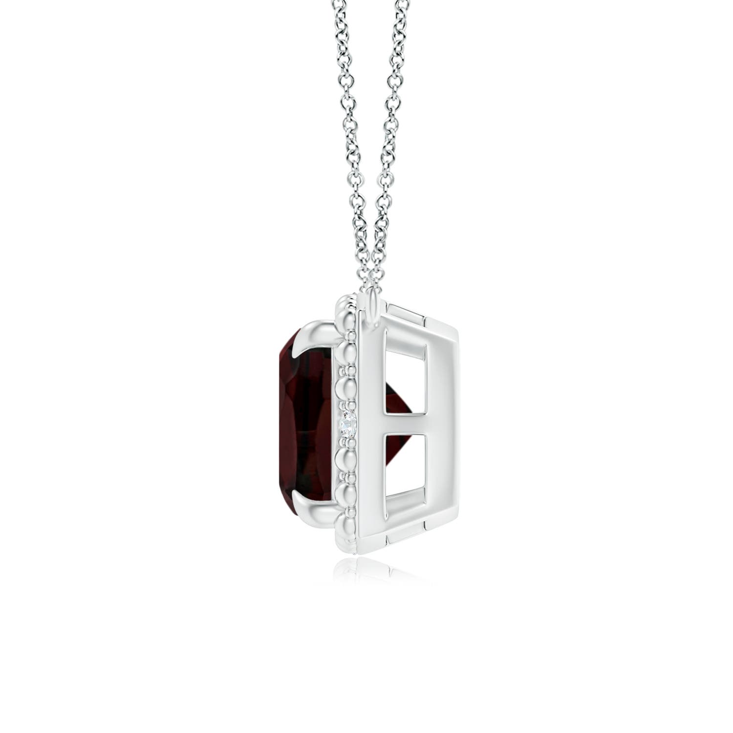 A - Garnet / 1.37 CT / 14 KT White Gold