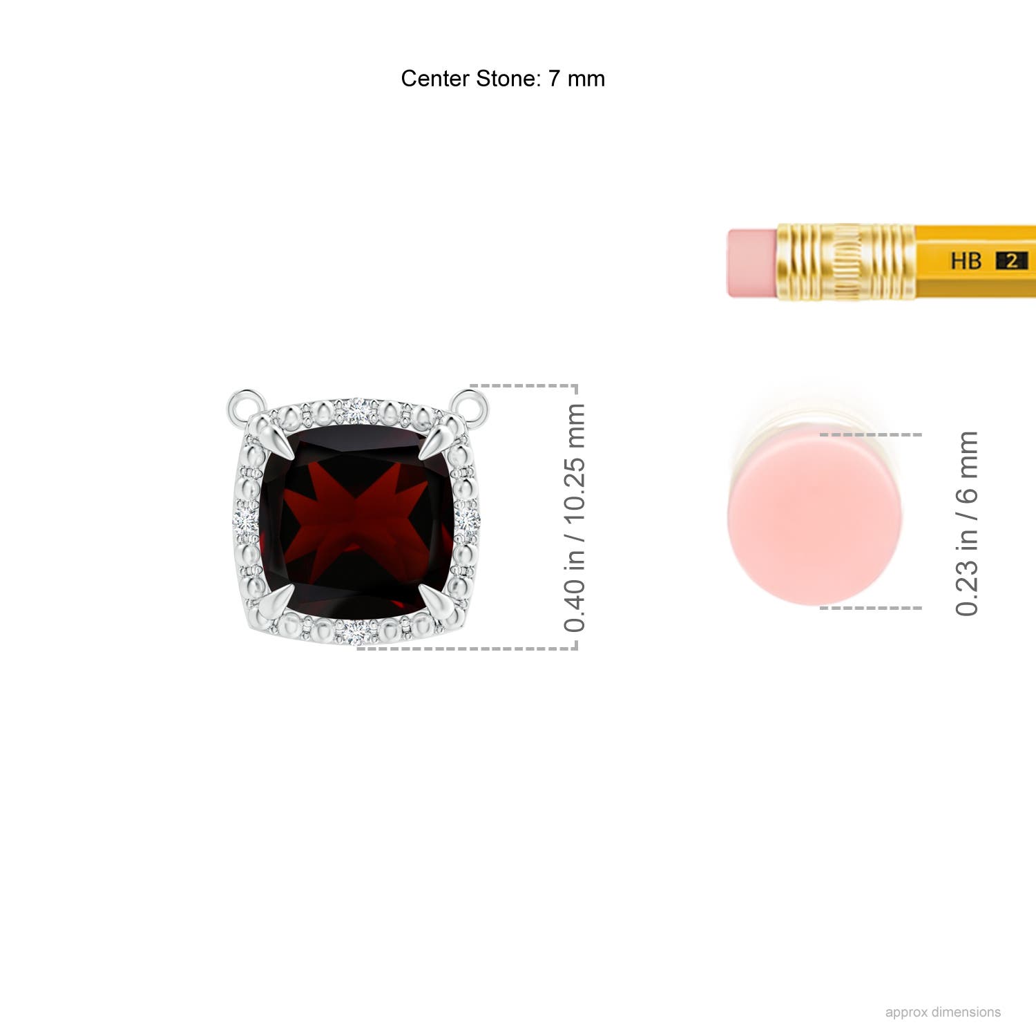 A - Garnet / 1.37 CT / 14 KT White Gold