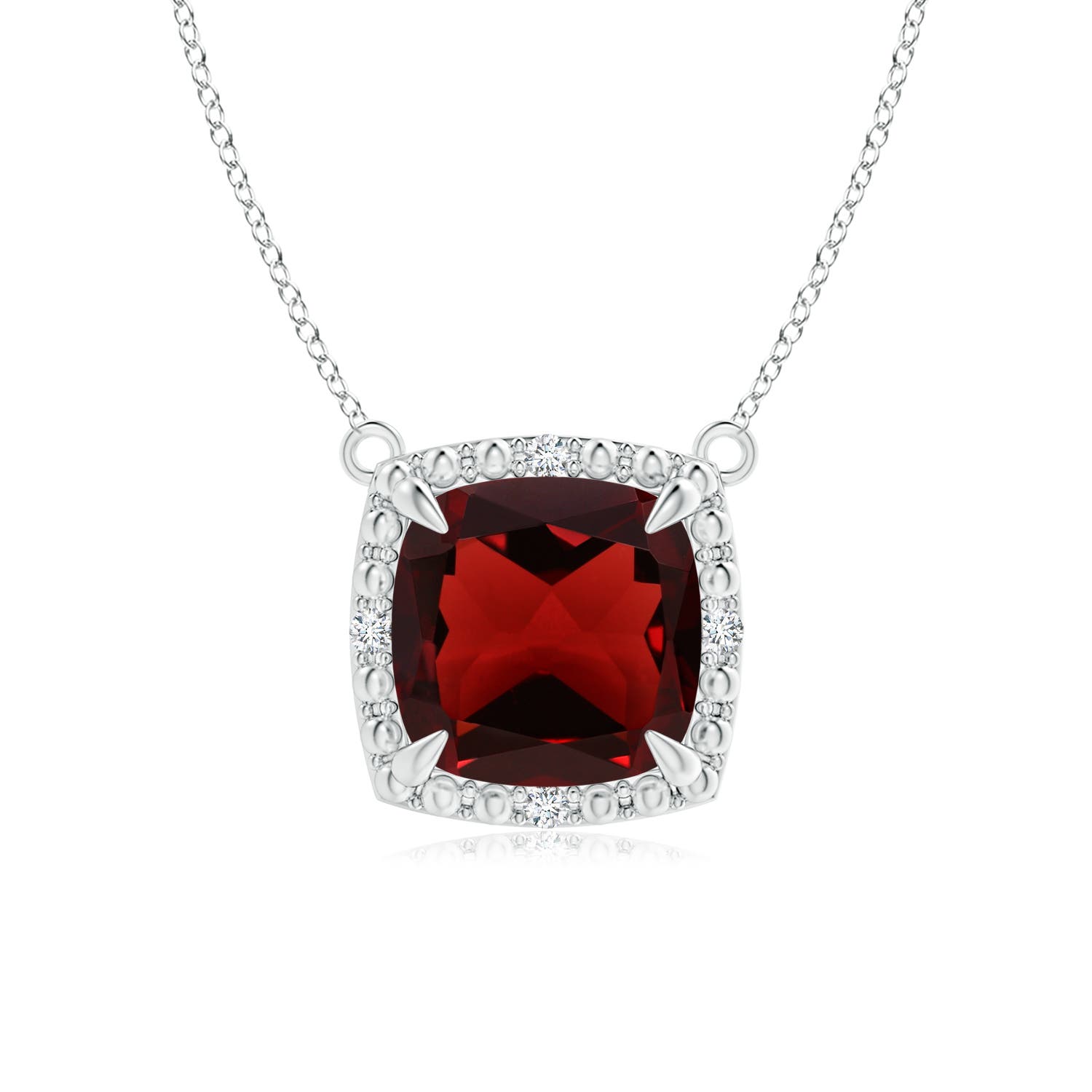 AAA - Garnet / 1.37 CT / 14 KT White Gold