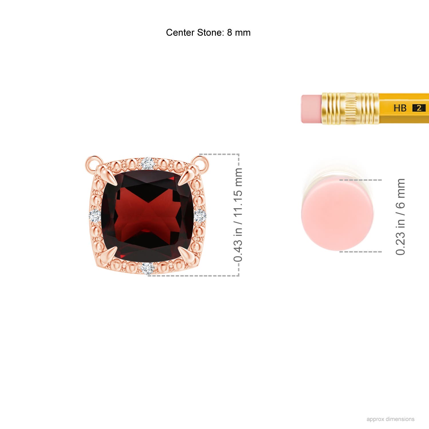 AA - Garnet / 2.53 CT / 14 KT Rose Gold