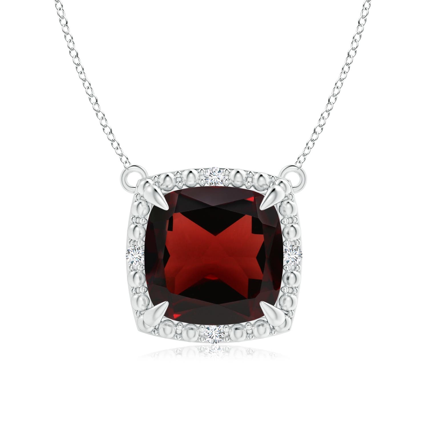 AA - Garnet / 2.53 CT / 14 KT White Gold