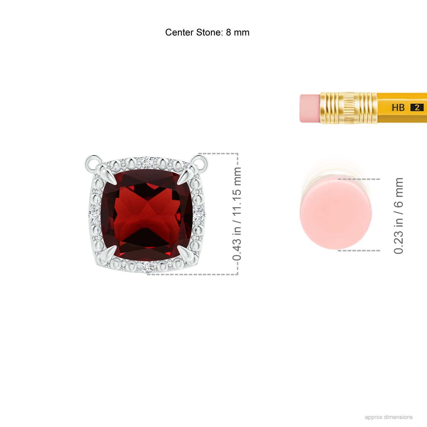 AAA - Garnet / 2.53 CT / 14 KT White Gold