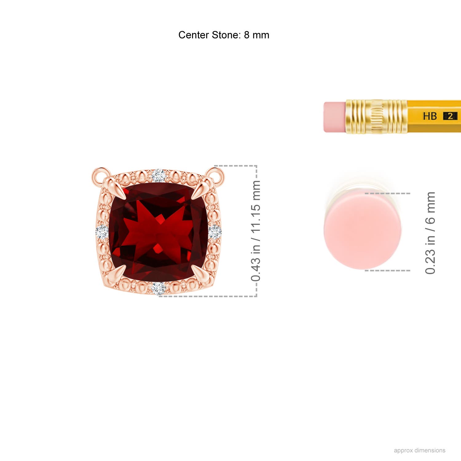 AAAA - Garnet / 2.53 CT / 14 KT Rose Gold