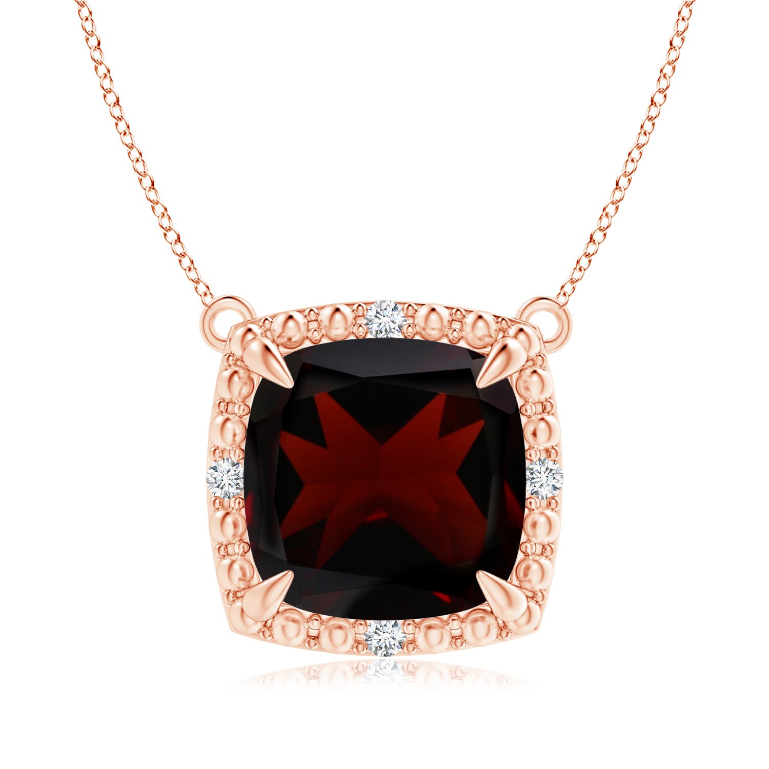 A - Garnet / 3.64 CT / 14 KT Rose Gold