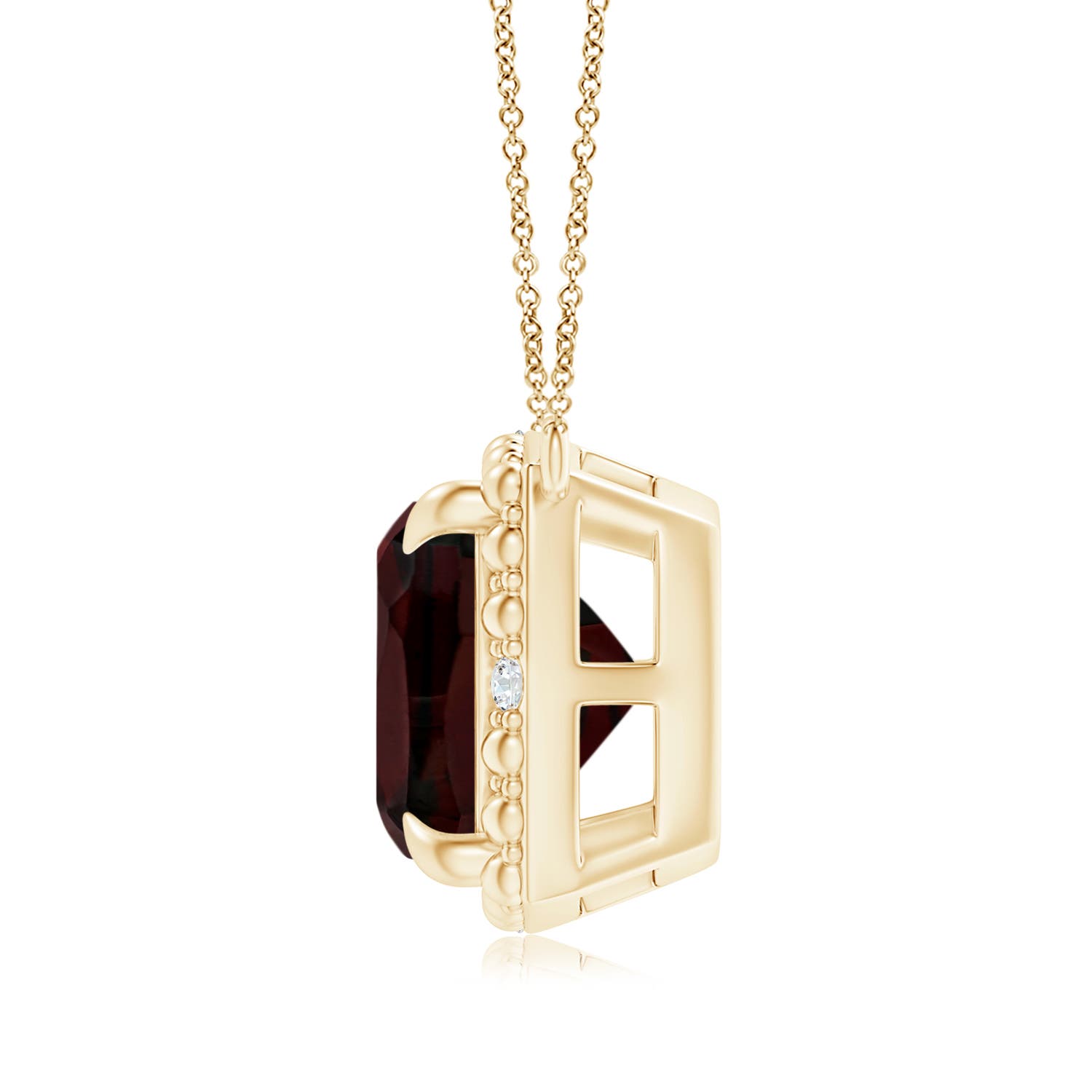 A - Garnet / 3.64 CT / 14 KT Yellow Gold