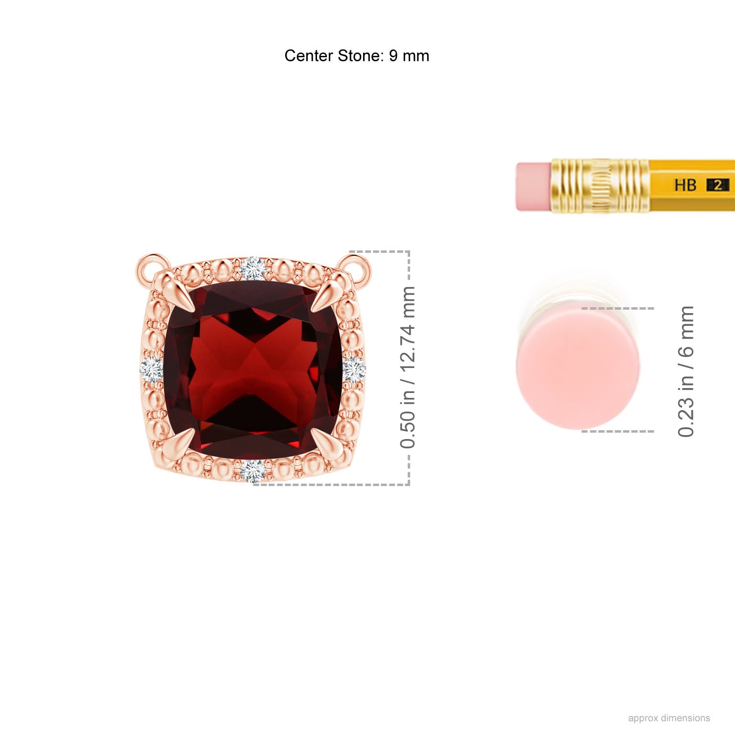 AAA - Garnet / 3.64 CT / 14 KT Rose Gold