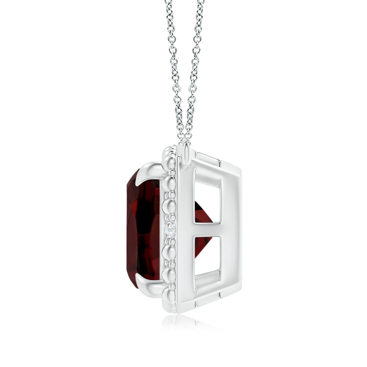 AAA - Garnet / 3.64 CT / 14 KT White Gold