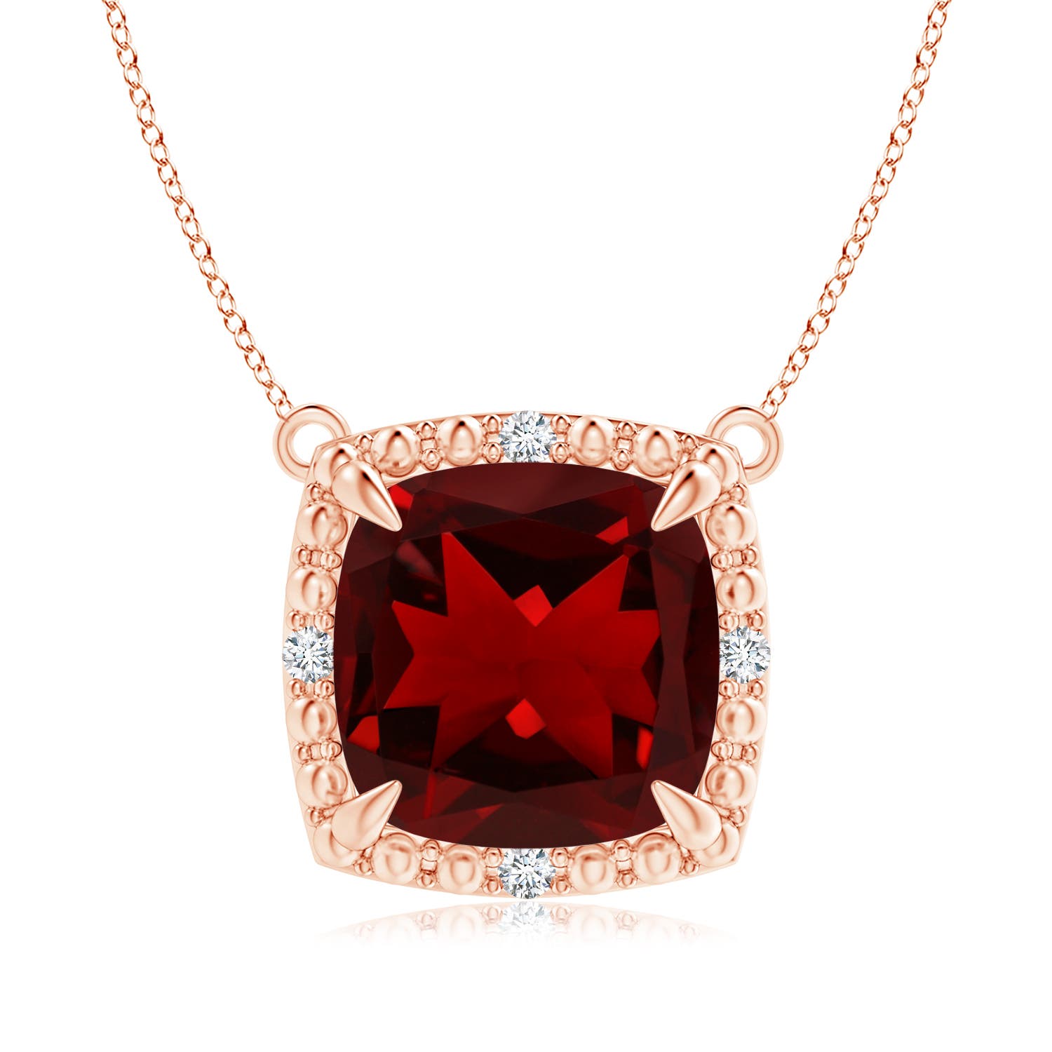 AAAA - Garnet / 3.64 CT / 14 KT Rose Gold