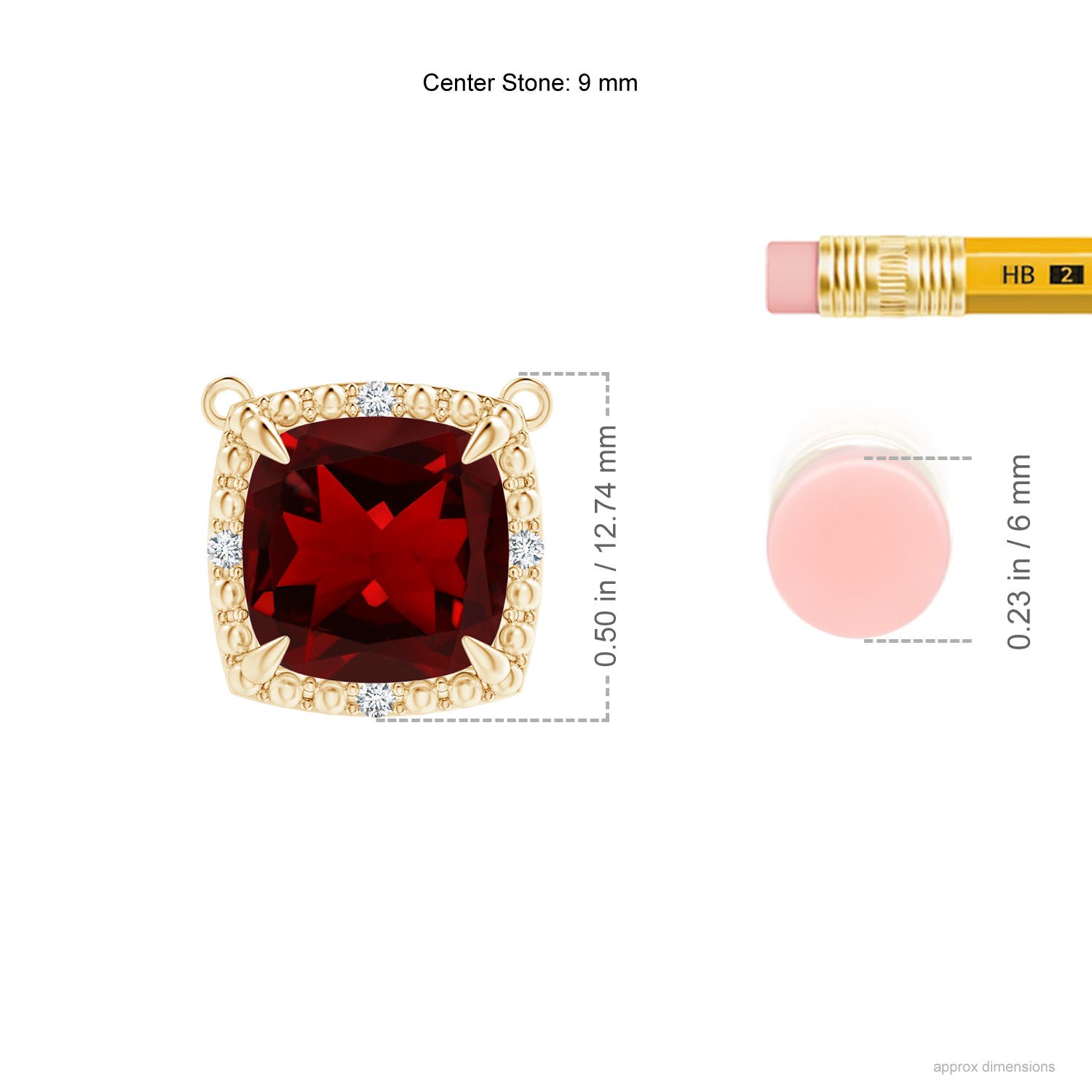 AAAA - Garnet / 3.64 CT / 14 KT Yellow Gold