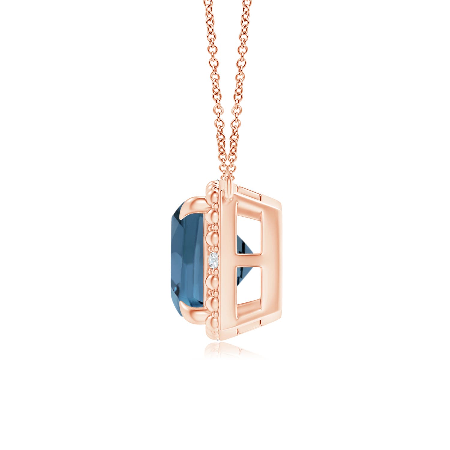 A - London Blue Topaz / 1.87 CT / 14 KT Rose Gold