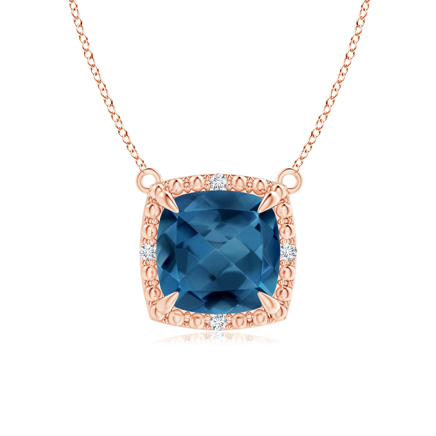 AA - London Blue Topaz / 1.87 CT / 14 KT Rose Gold