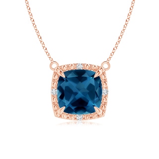 Cushion AAA London Blue Topaz