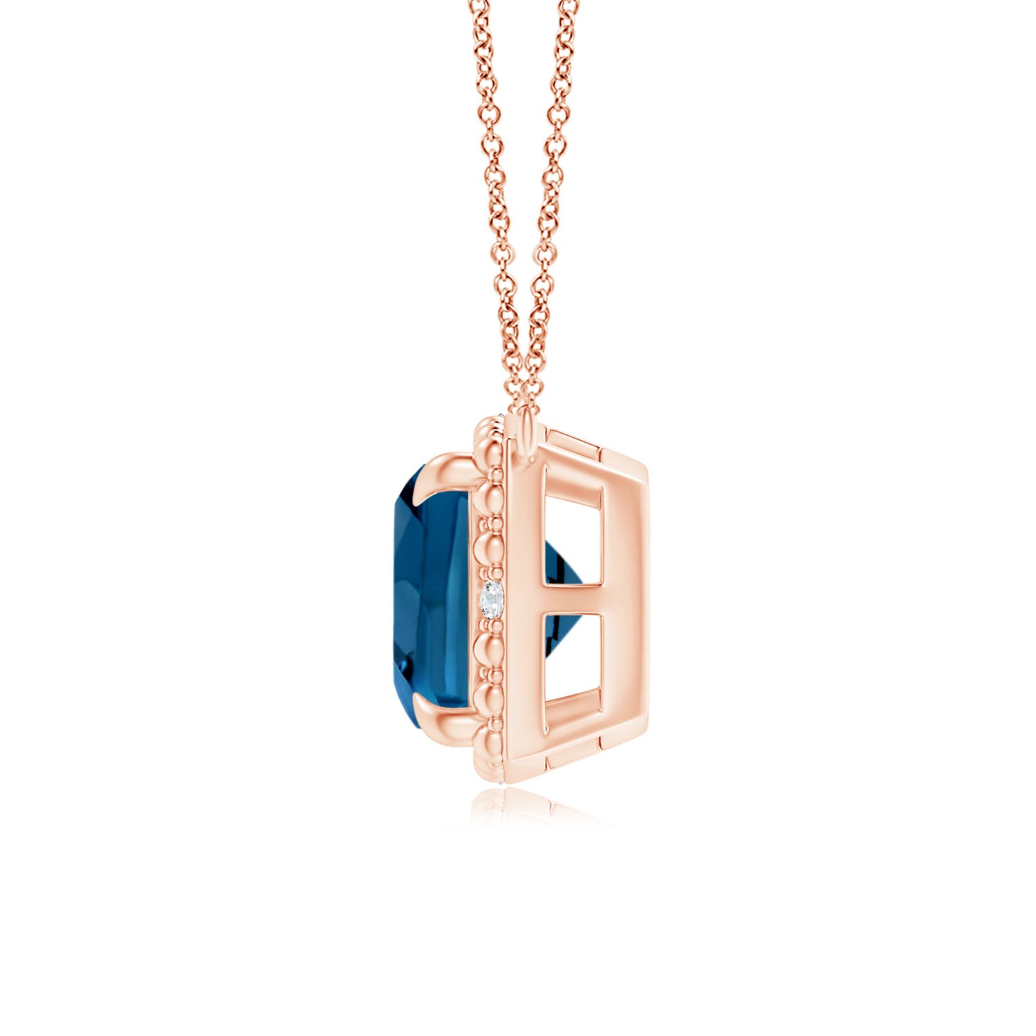 AAA - London Blue Topaz / 1.87 CT / 14 KT Rose Gold