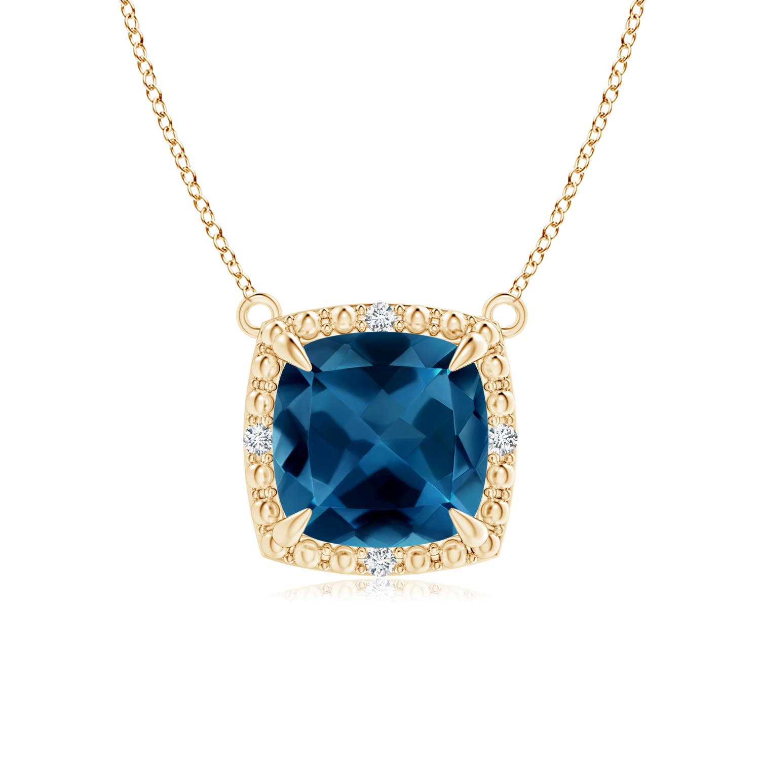 AAA - London Blue Topaz / 1.87 CT / 14 KT Yellow Gold