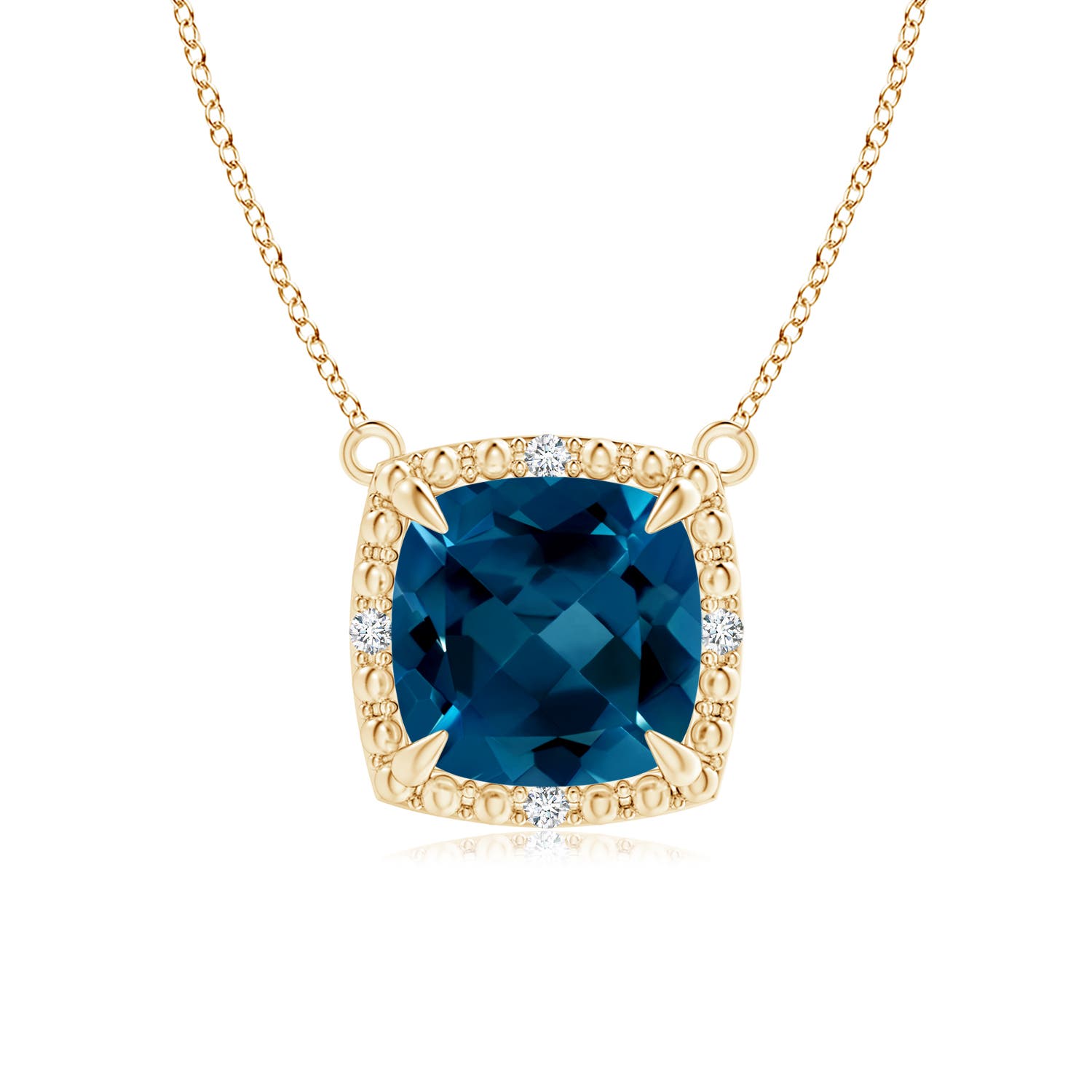 AAAA - London Blue Topaz / 1.87 CT / 14 KT Yellow Gold