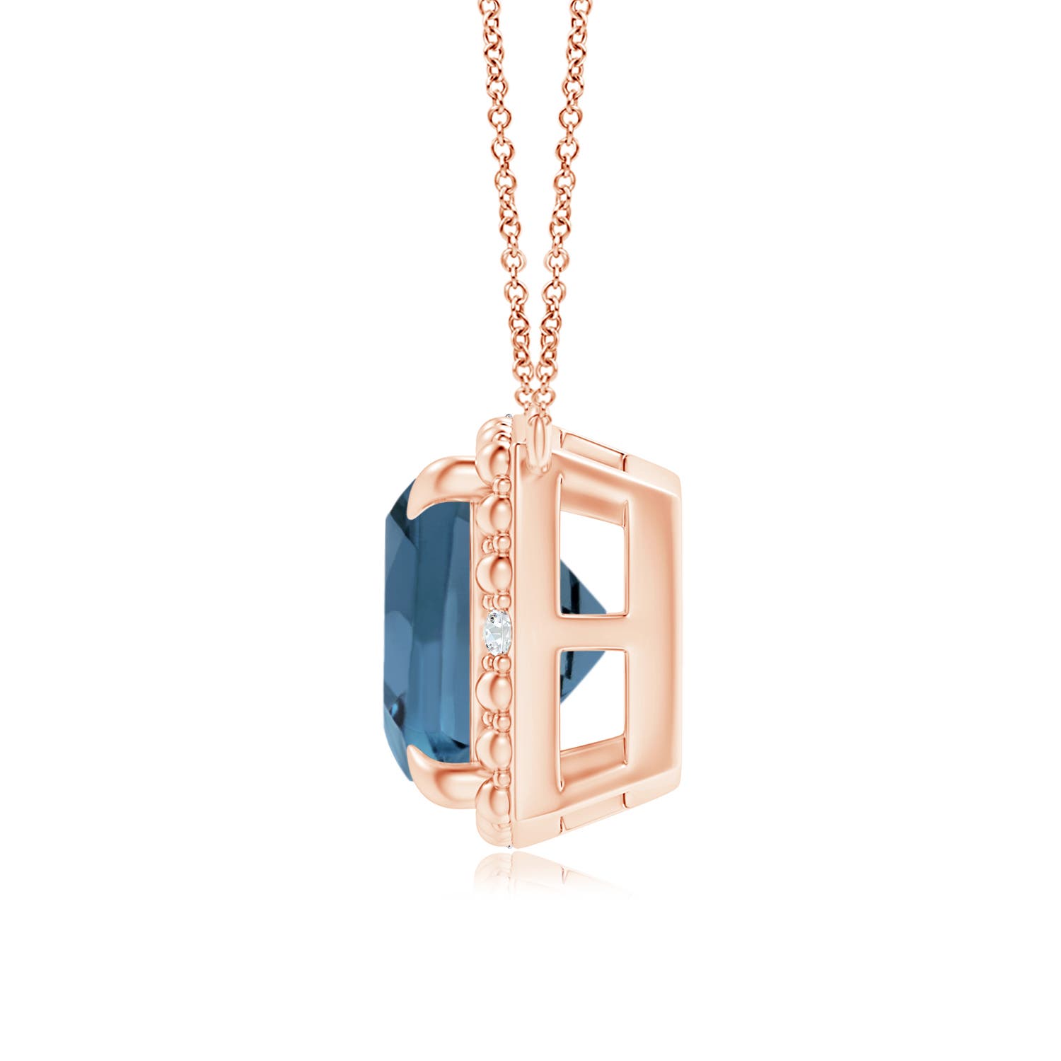 A - London Blue Topaz / 2.53 CT / 14 KT Rose Gold