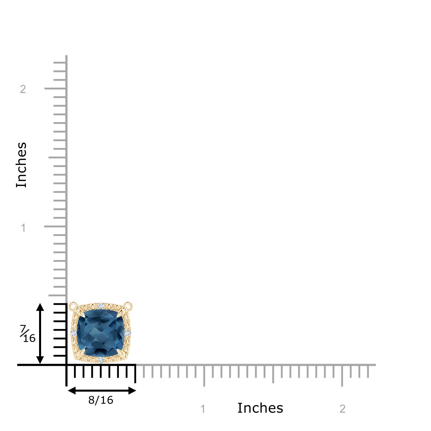 A - London Blue Topaz / 2.53 CT / 14 KT Yellow Gold