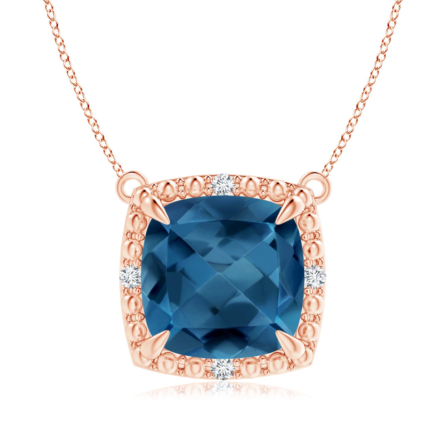 AA - London Blue Topaz / 3.34 CT / 14 KT Rose Gold