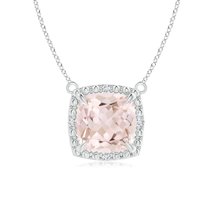 A - Morganite / 1.22 CT / 14 KT White Gold