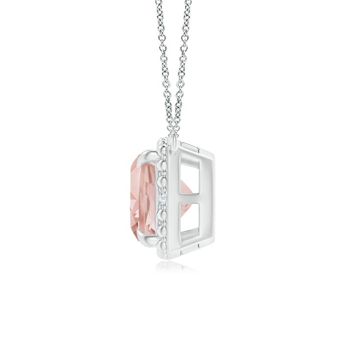 AAAA - Morganite / 1.22 CT / 14 KT White Gold