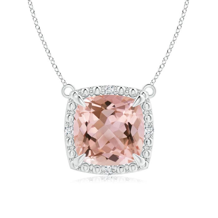 AAAA - Morganite / 1.83 CT / 14 KT White Gold