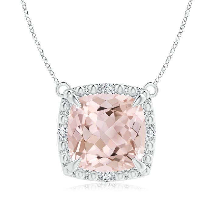 A - Morganite / 2.74 CT / 14 KT White Gold