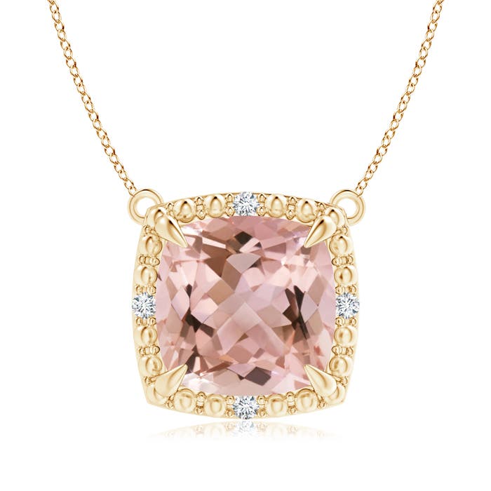 AAAA - Morganite / 2.74 CT / 14 KT Yellow Gold