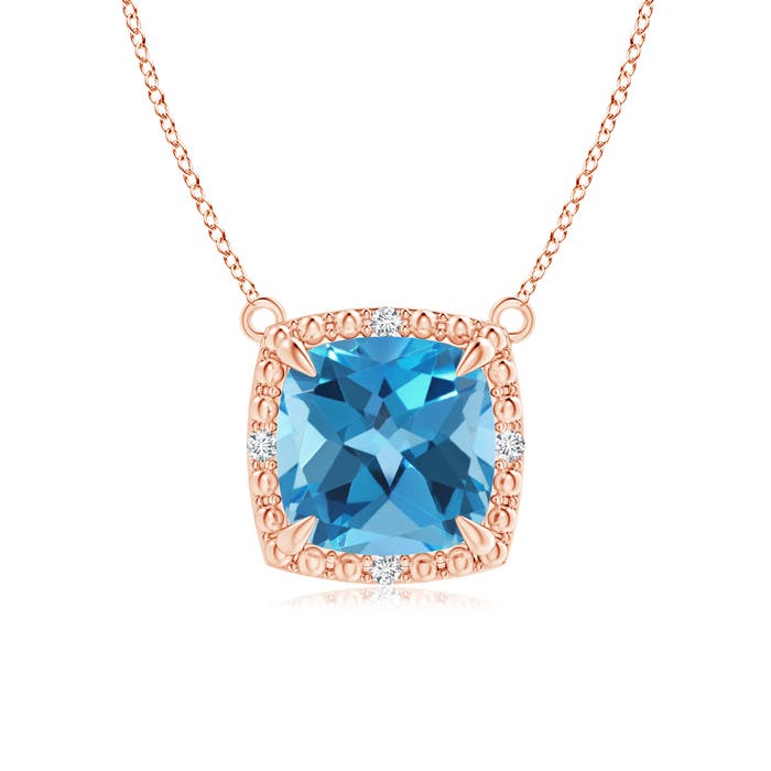 AA - Swiss Blue Topaz / 1.87 CT / 14 KT Rose Gold